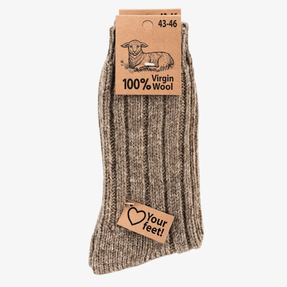 CHAUSSETTES LAINE TAUPE