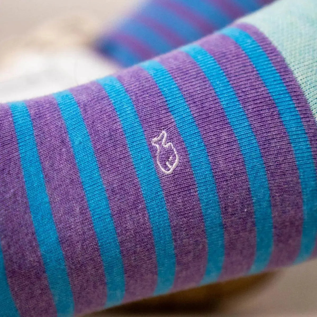 CHAUSSETTES LARGES RAYURES VIOLET