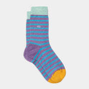 CHAUSSETTES LARGES RAYURES VIOLET BILLYBELT -  Klubb