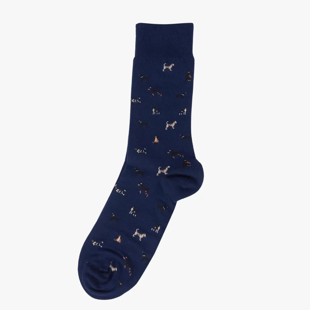 BARBOUR -  CHAUSSETTES MAVIN CHIENS - MARINE -  Klubb