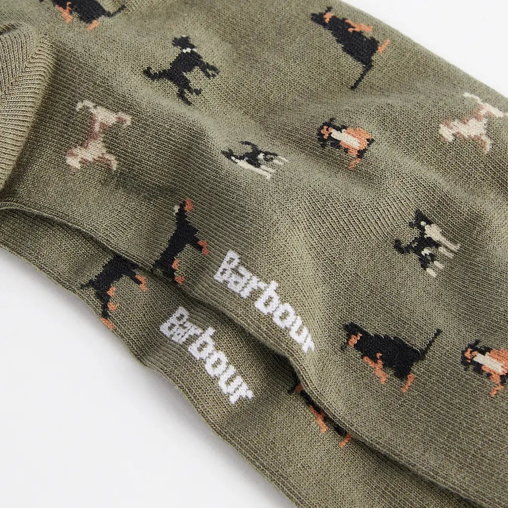 BARBOUR -  CHAUSSETTES MAVIN - CHIENS - VERT -  Klubb