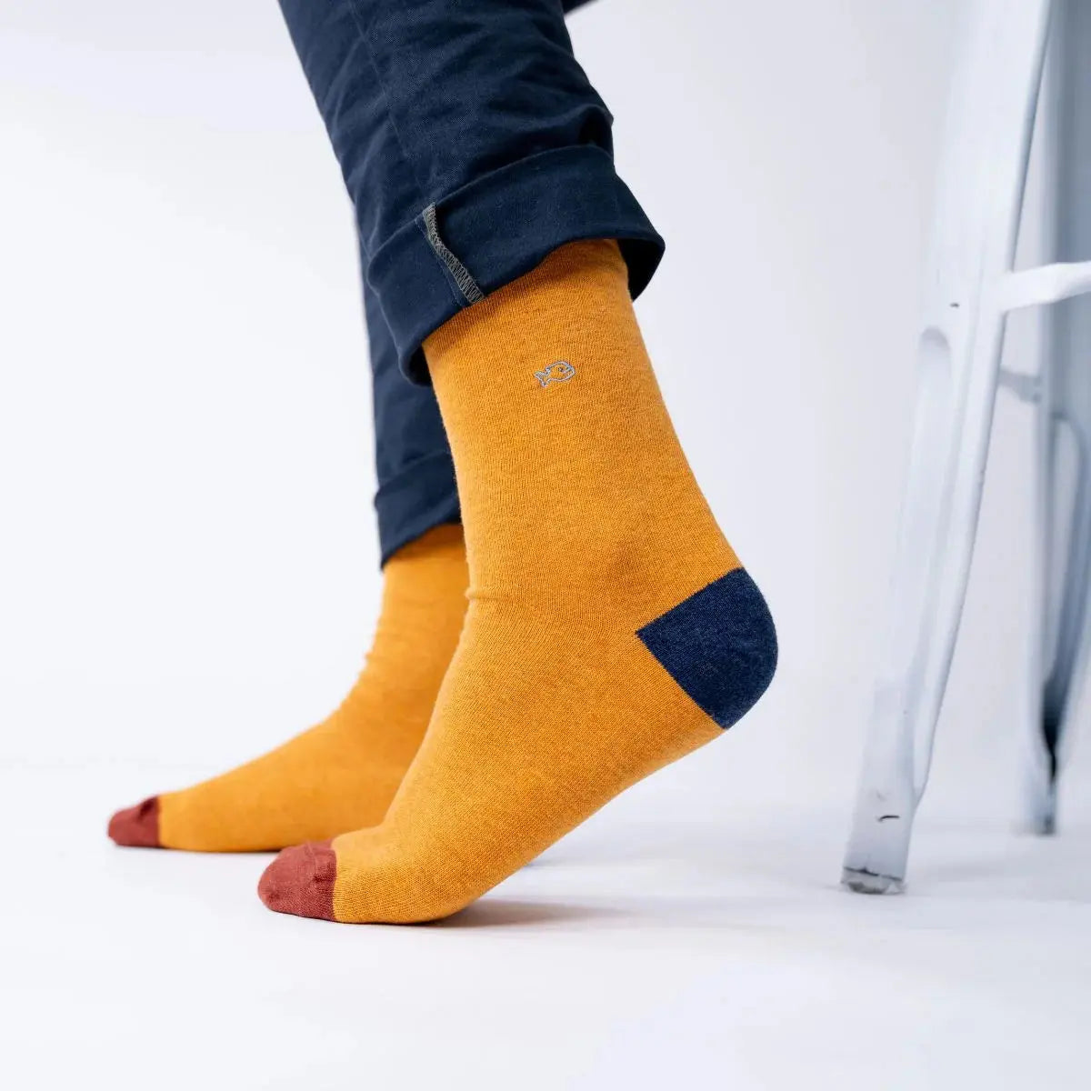 CHAUSSETTES MOUTARDE BILLYBELT -  Klubb