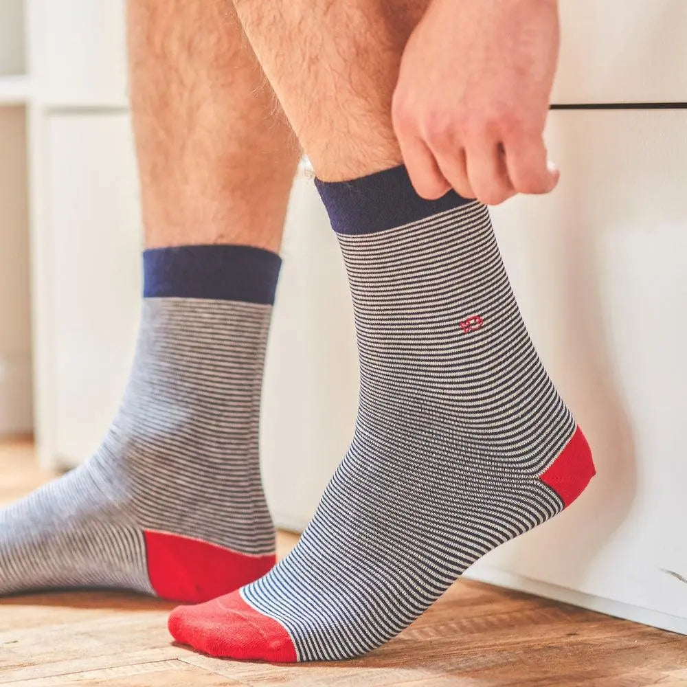 CHAUSSETTES RAYEES BLEUES BILLYBELT -  Klubb