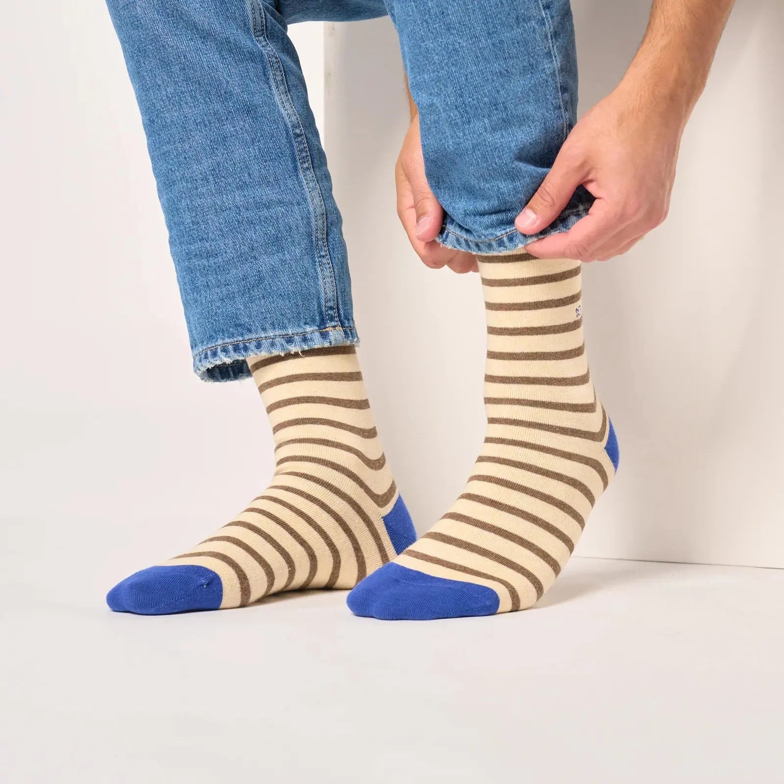 Chaussettes Rayures - Beige & Marron