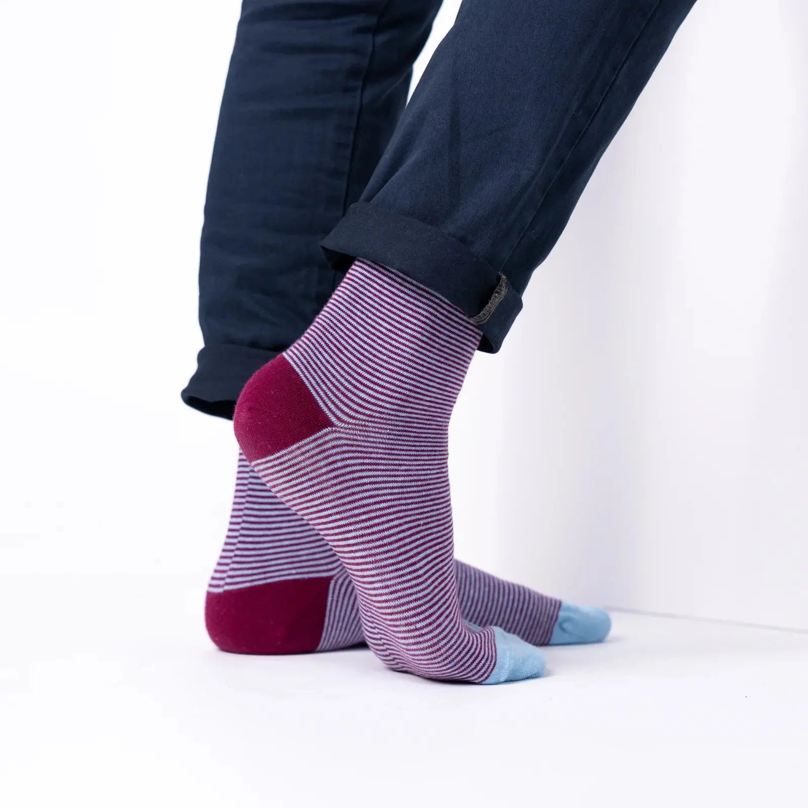 CHAUSSETTES RAYURES - BOURGOGNE