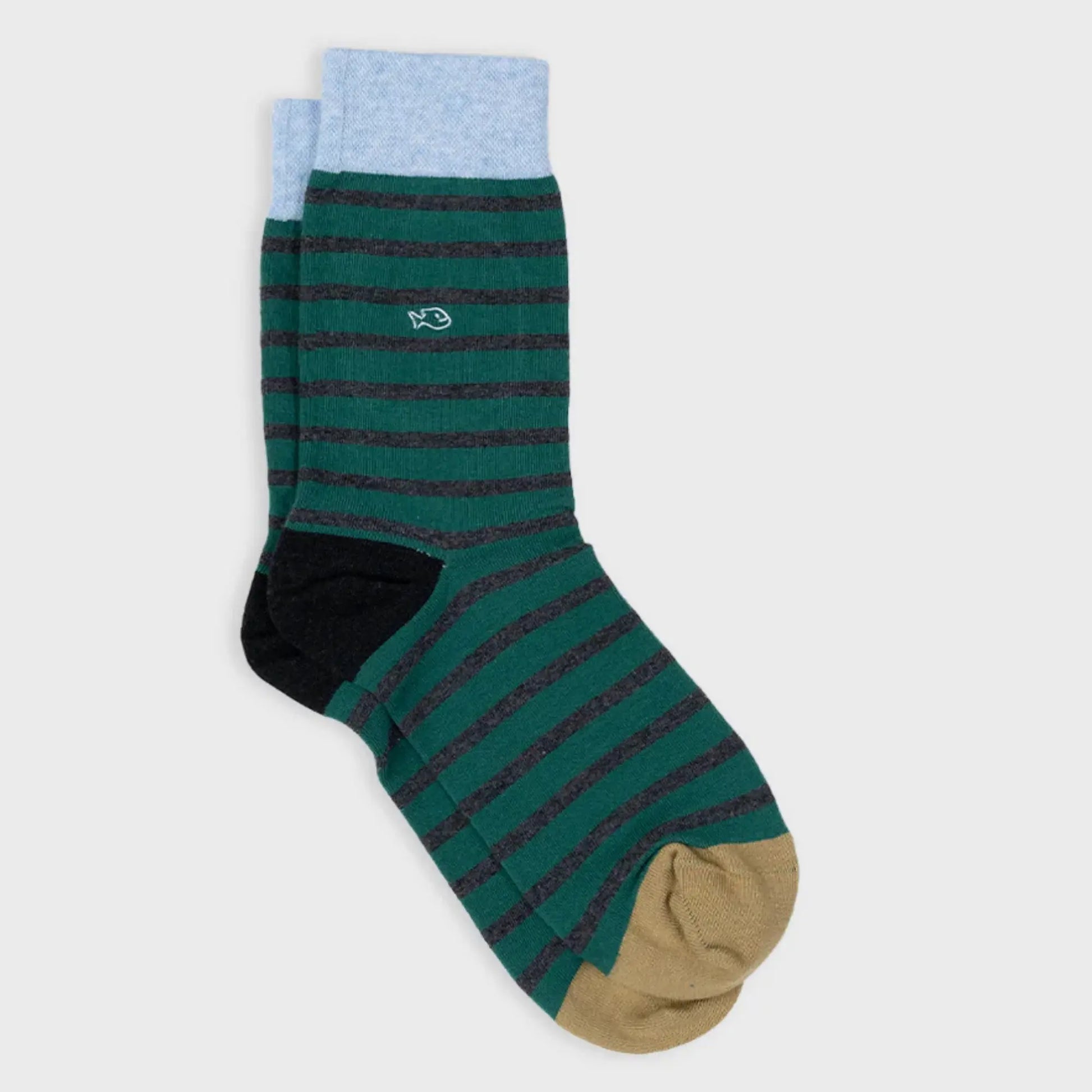 Chaussettes Rayures - Vert Foncé et Gris - Billybelt