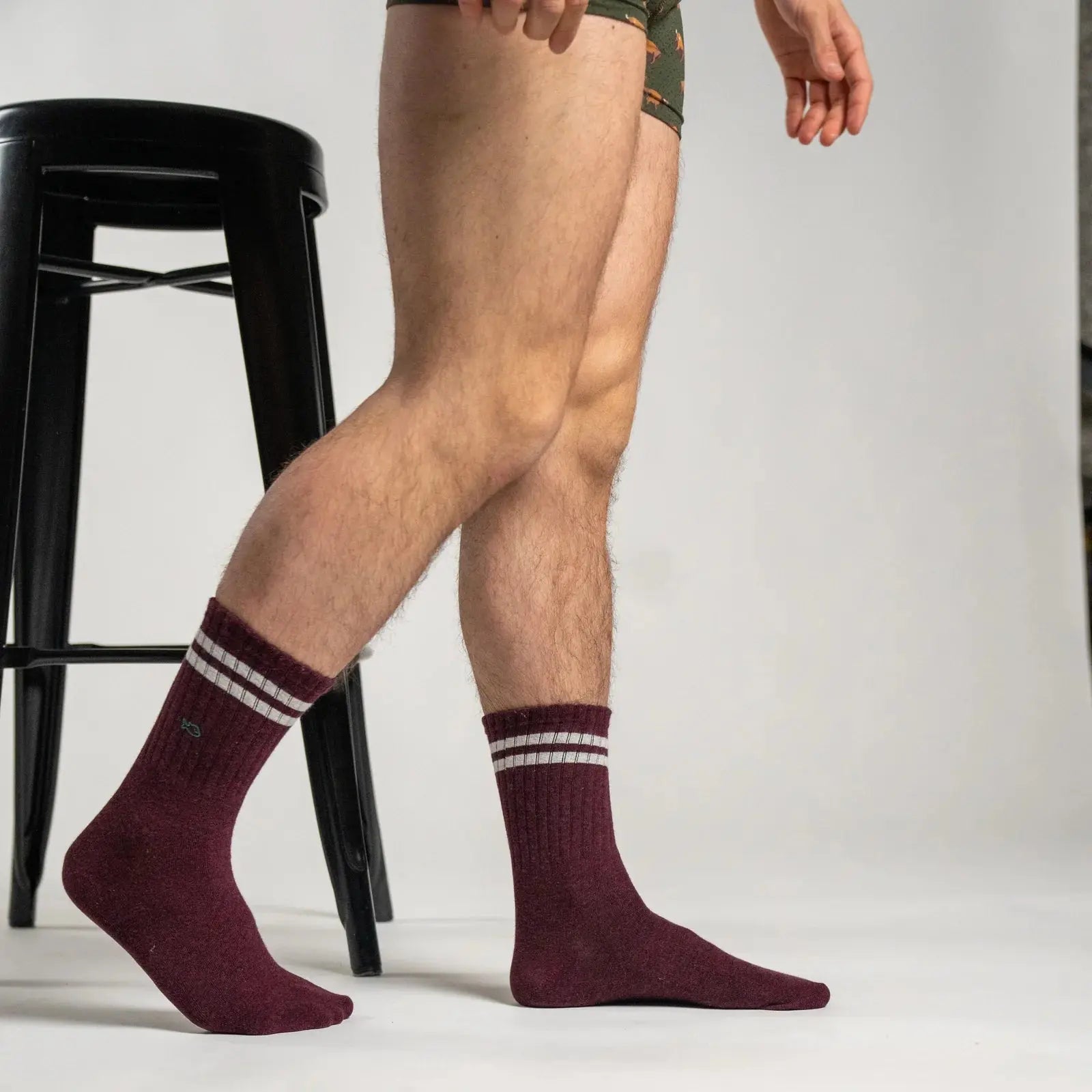 BILLYBELT -  CHAUSSETTES RÉTRO - BORDEAUX -  Klubb