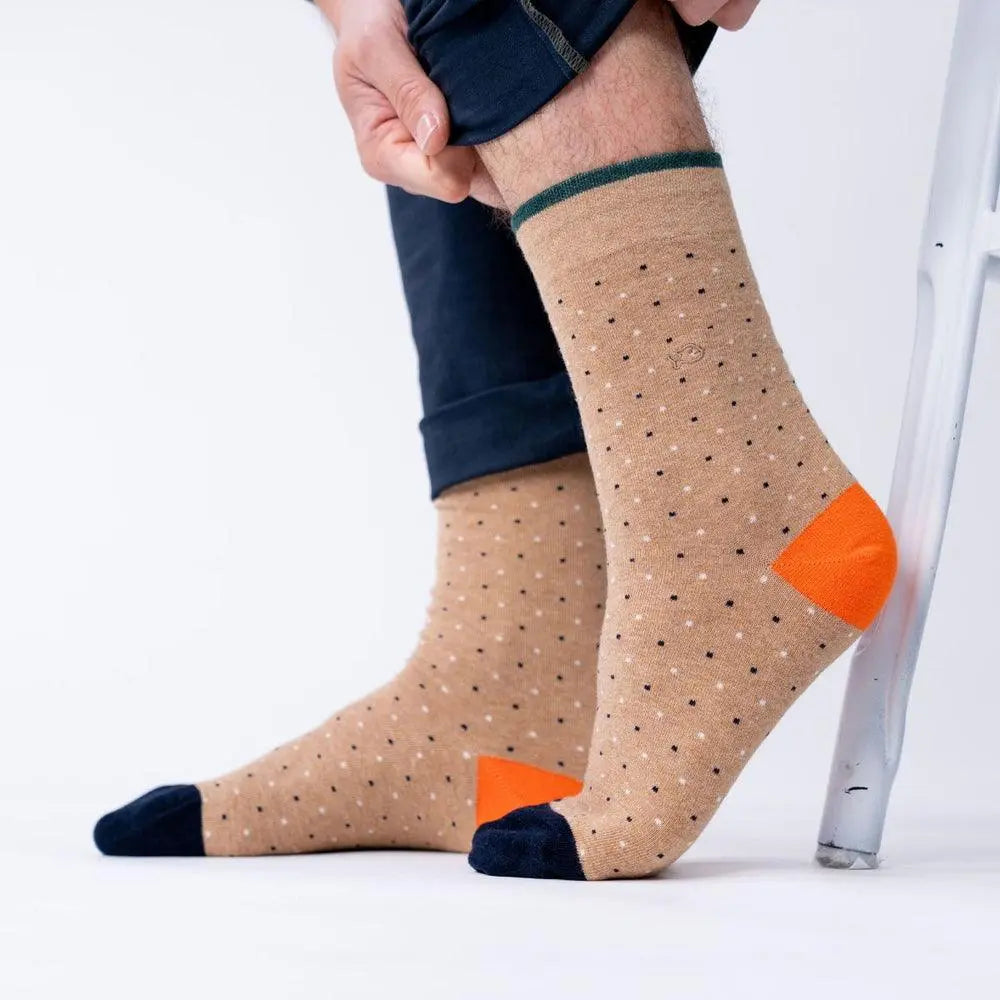CHAUSSETTES SQUARE - BEIGE BILLYBELT -  Klubb