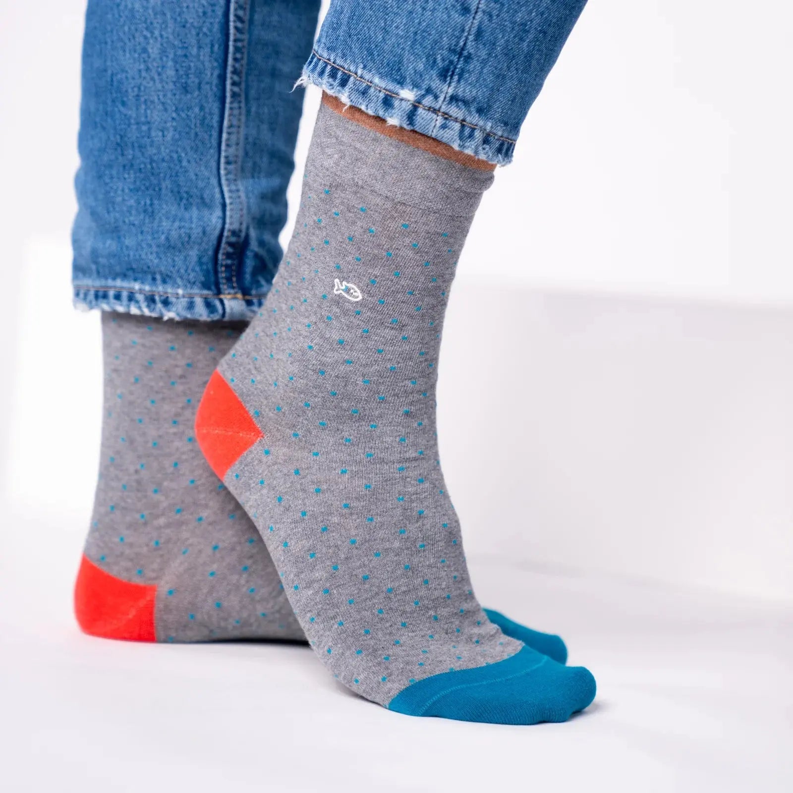 BILLYBELT -  CHAUSSETTES SQUARE - GRIS -  Klubb