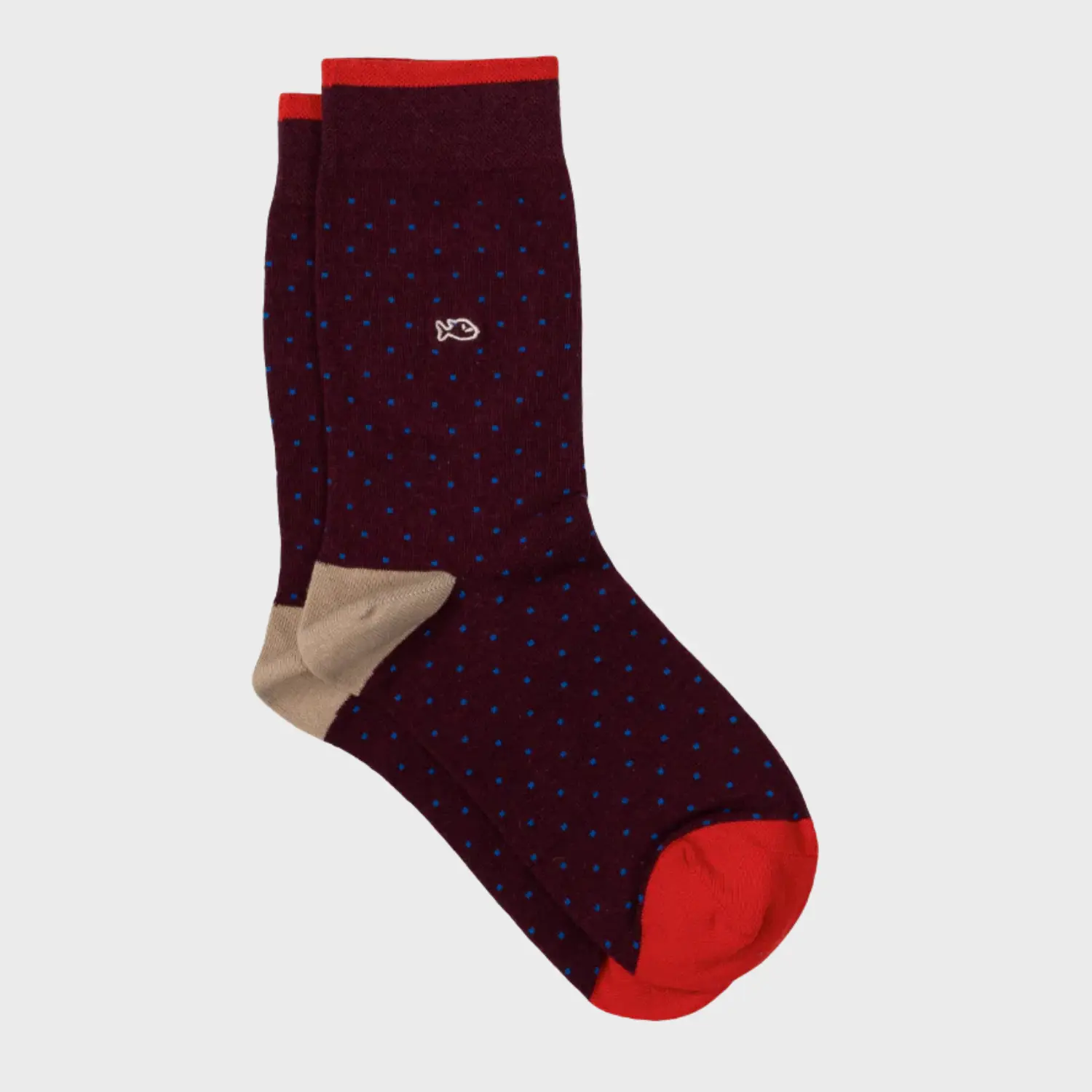 BILLYBELT -  CHAUSSETTES SQUARE - LIE DE VIN -  Klubb