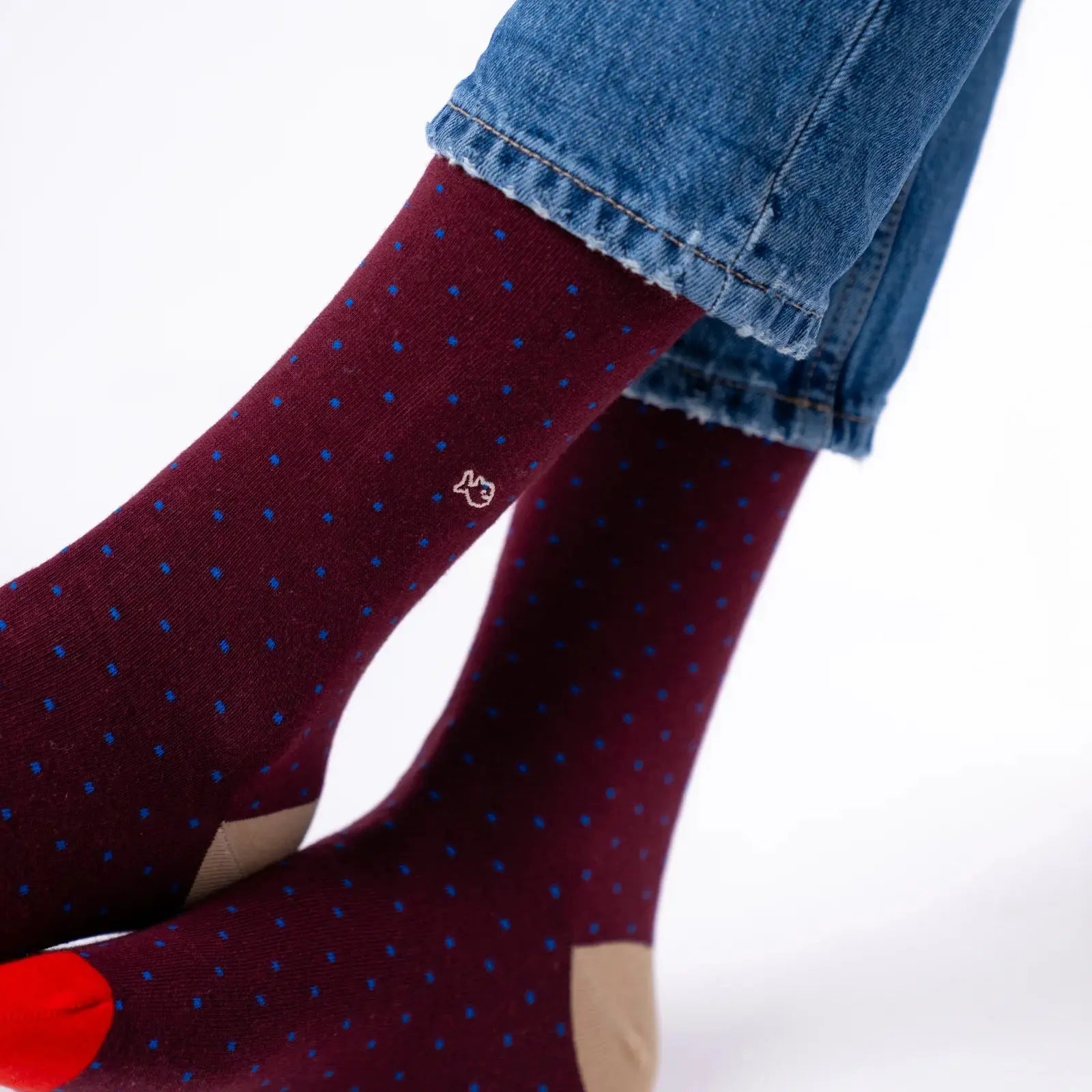 BILLYBELT -  CHAUSSETTES SQUARE - LIE DE VIN -  Klubb