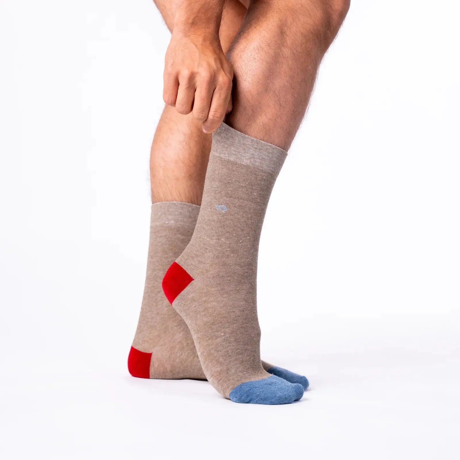 BILLYBELT -  CHAUSSETTES UNIES - MARRON CHINÉ -  Klubb