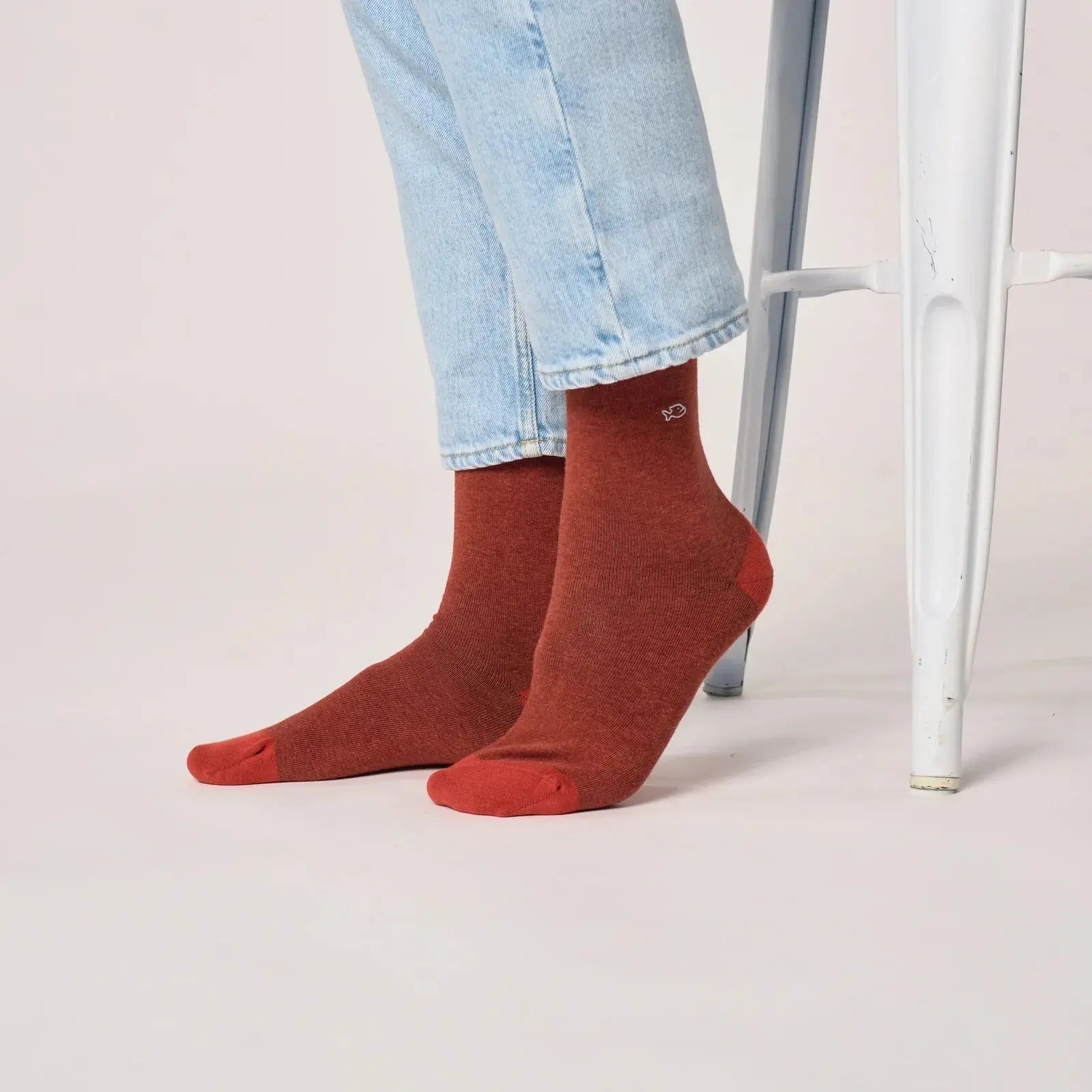 CHAUSSETTES UNIES - ROUGE CHINÉ