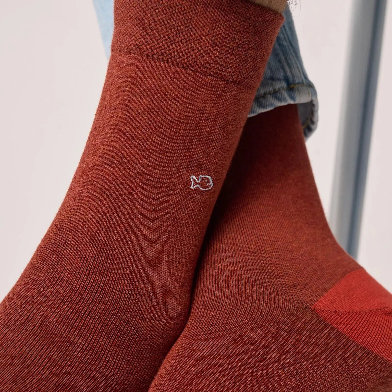 CHAUSSETTES UNIES - ROUGE CHINÉ