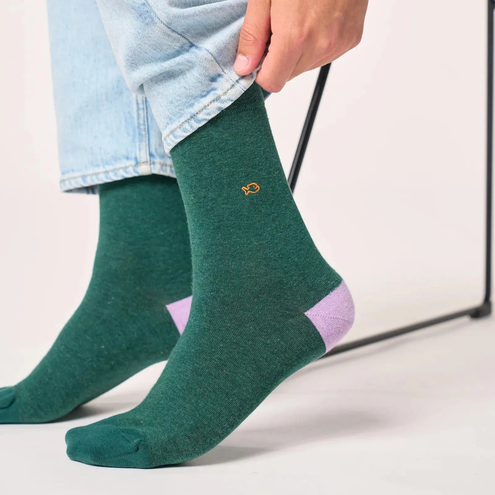 CHAUSSETTES UNIES - VERT CHINÉ
