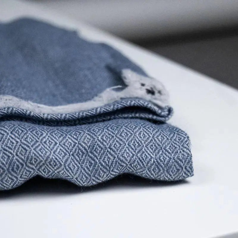 FOULARD JACQUARD BLEU
