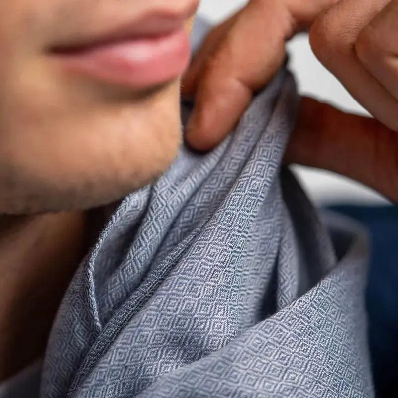FOULARD JACQUARD BLEU
