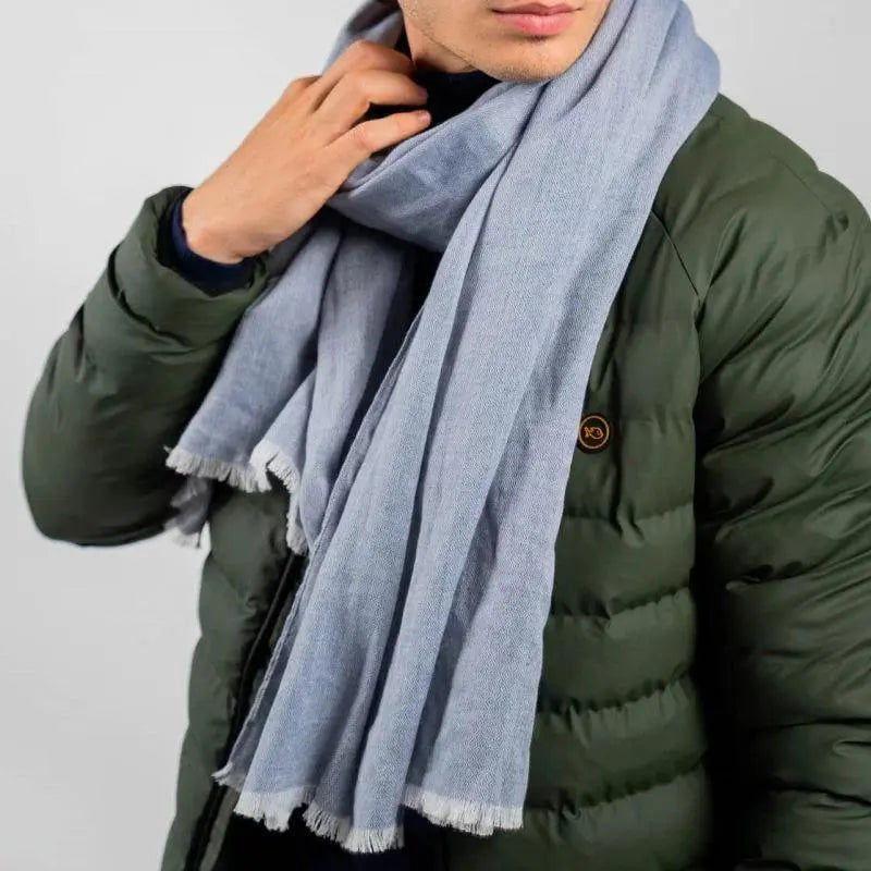 FOULARD JACQUARD BLEU
