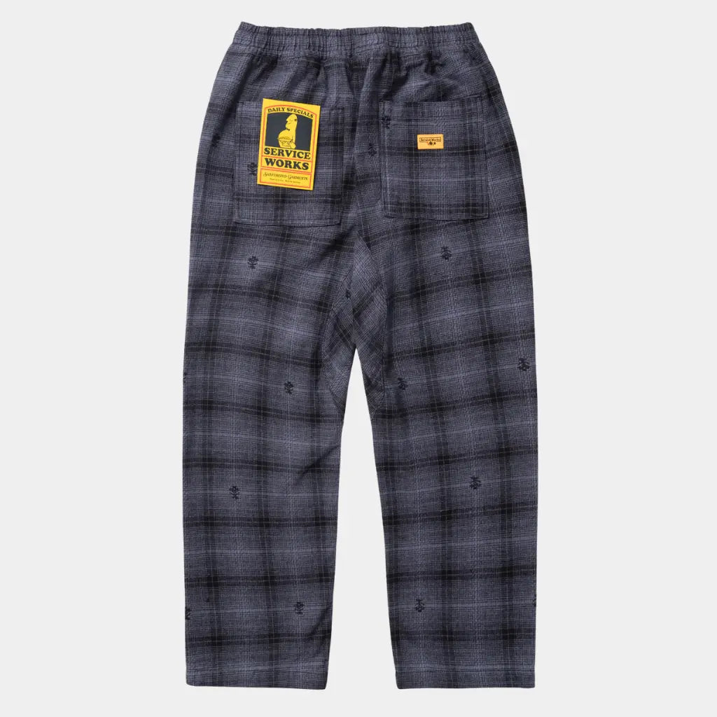 SERVICE WORKS -  CHEF PANT FLANELLE CHARDON - NOIR -  Klubb