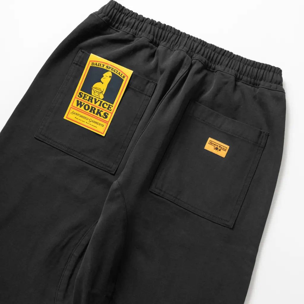 SERVICE WORKS -  CHEF PANT MOLESKIN - NOIR -  Klubb