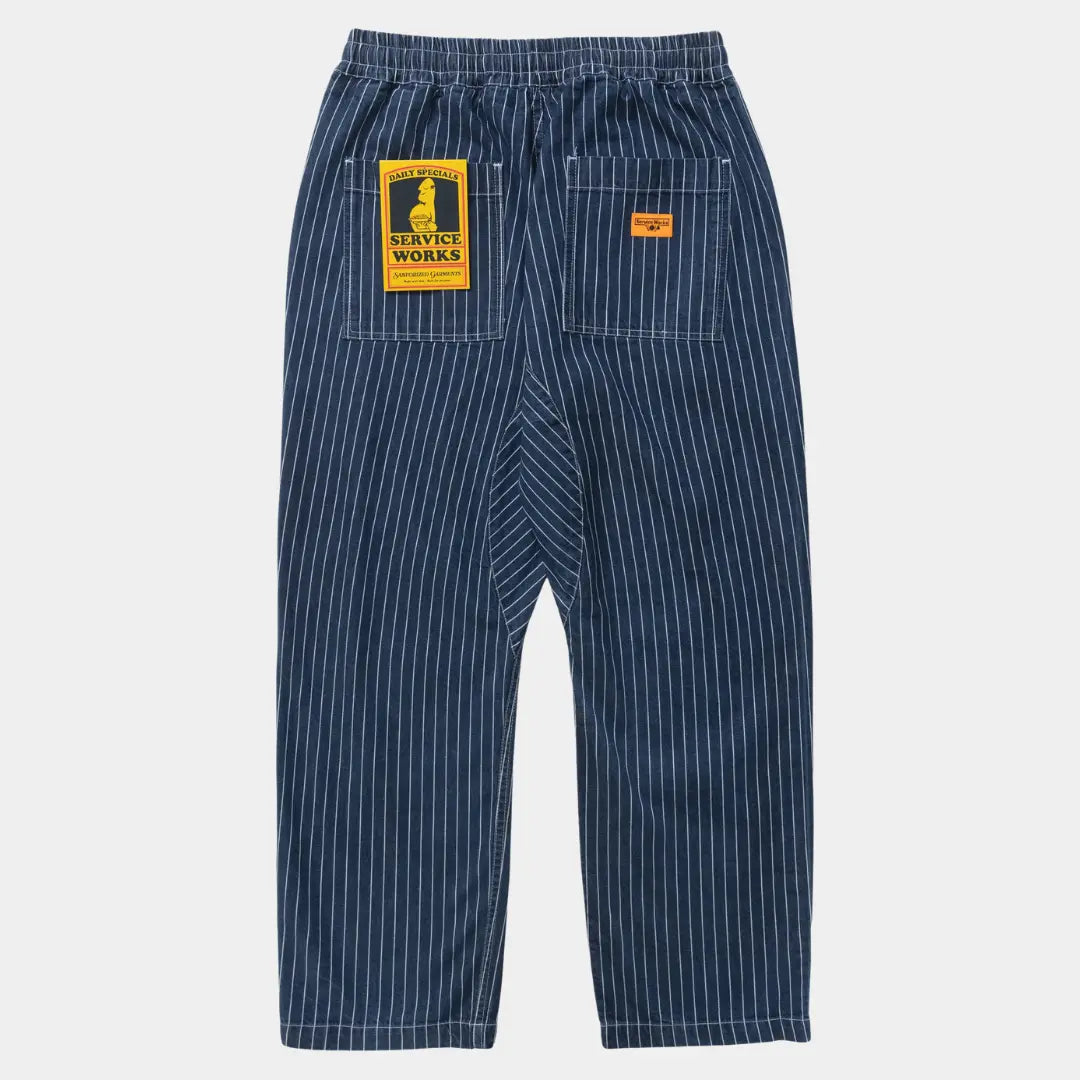 CHEF PANT PINSTRIPE - DENIM