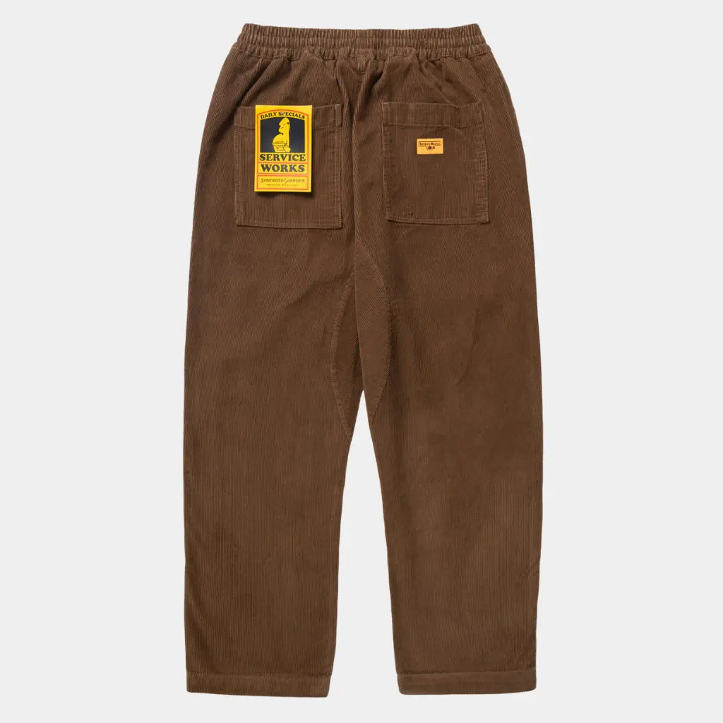 SERVICE WORKS -  CHEF PANT VELOURS - MARRON -  Klubb