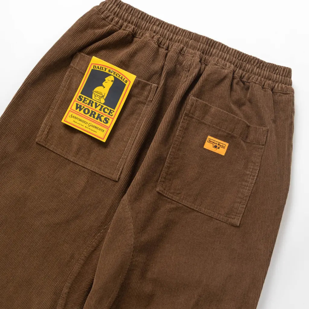 SERVICE WORKS -  CHEF PANT VELOURS - MARRON -  Klubb