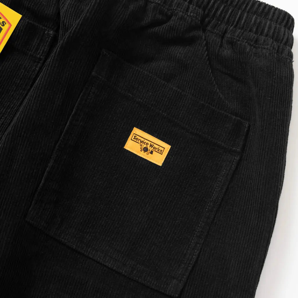 SERVICE WORKS -  CHEF PANT VELOURS - NOIR -  Klubb