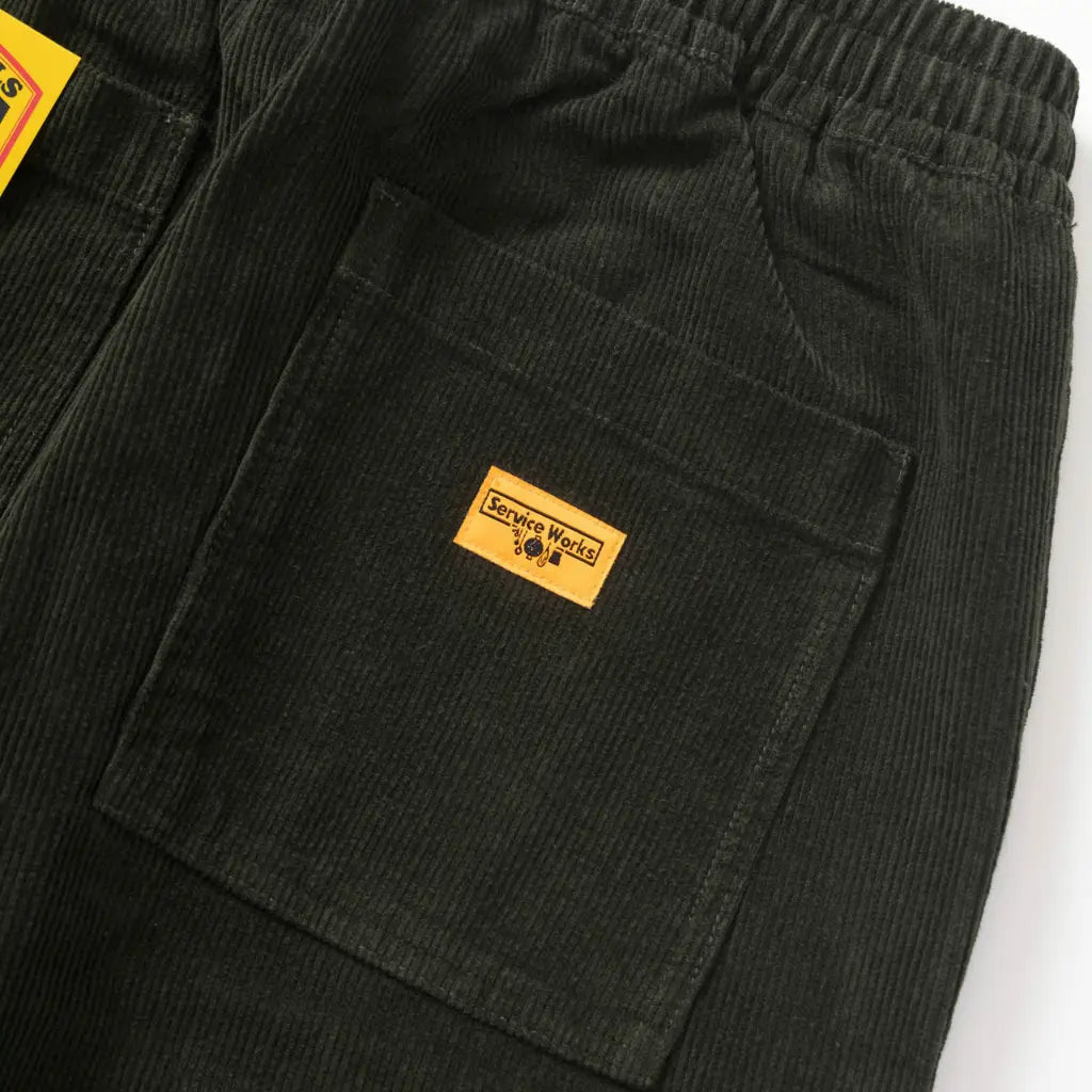 SERVICE WORKS -  CHEF PANT VELOURS - VERT -  Klubb