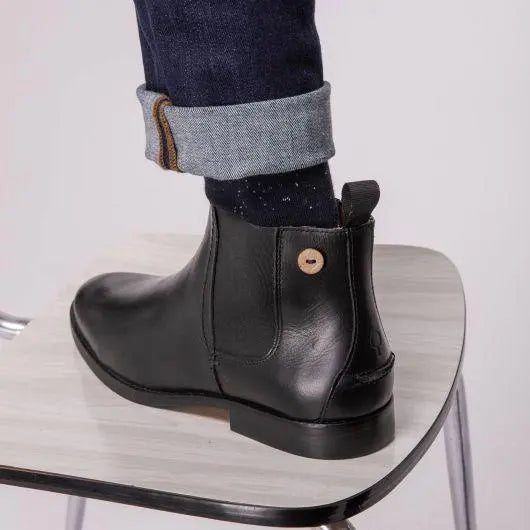 BOTINES CHELSEA DE PIEL NEGRO