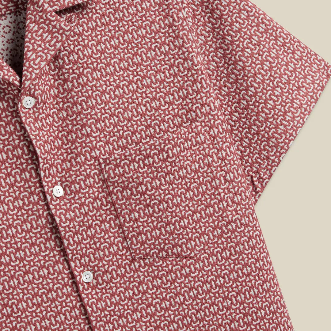 Chemise Abstract Tile - Clay - Portuguese Flannel - détail 3