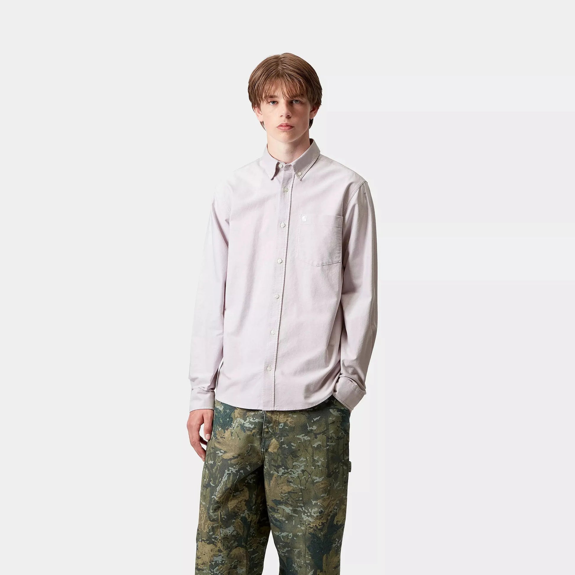 CARHARTT WIP -  CHEMISE C-LOGO PINK FOG -  Klubb