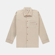 CHEMISE DE PYJAMA RAYÉE BEIGE POCKIES -  Klubb