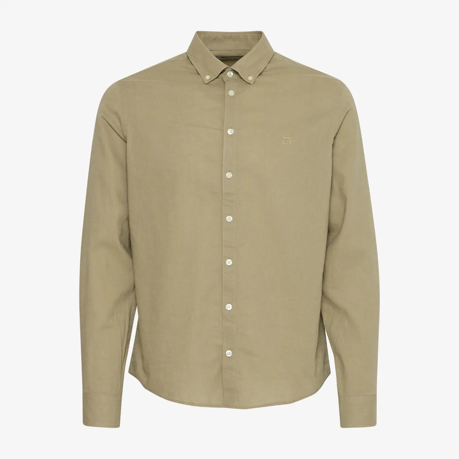 Chemise en lin beige Casual Friday homme - vue avant