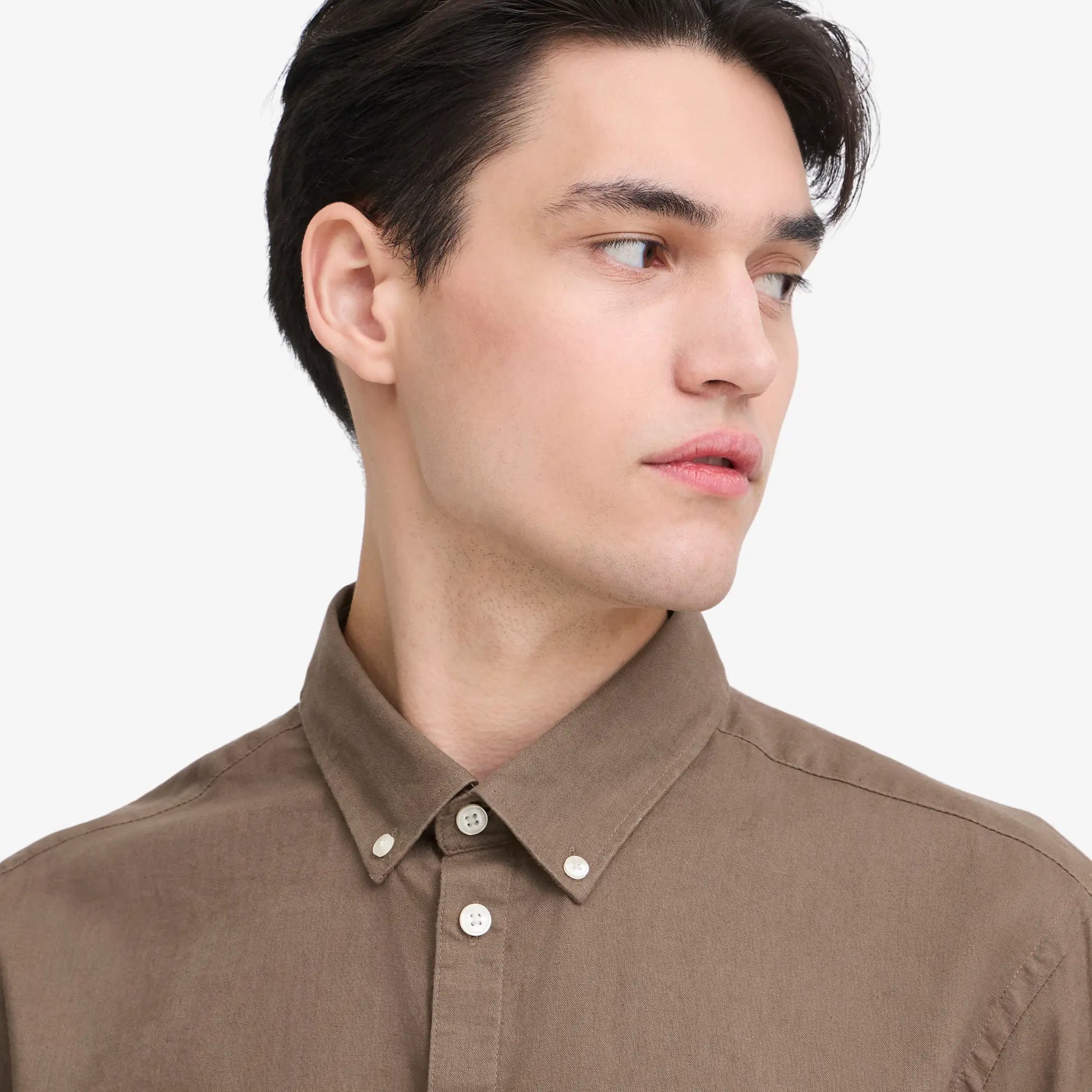 Chemise en Lin - Marron - Casual Friday - détail 5