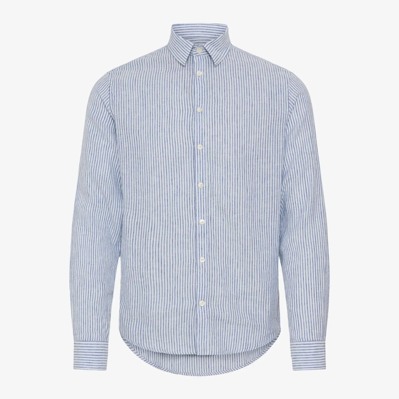 Chemise en Lin Rayée - Bleu