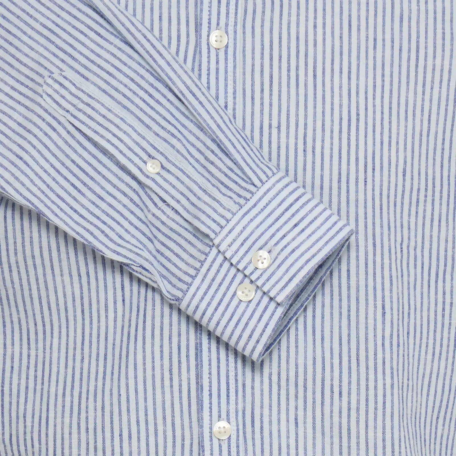 Chemise en Lin Rayée - Bleu