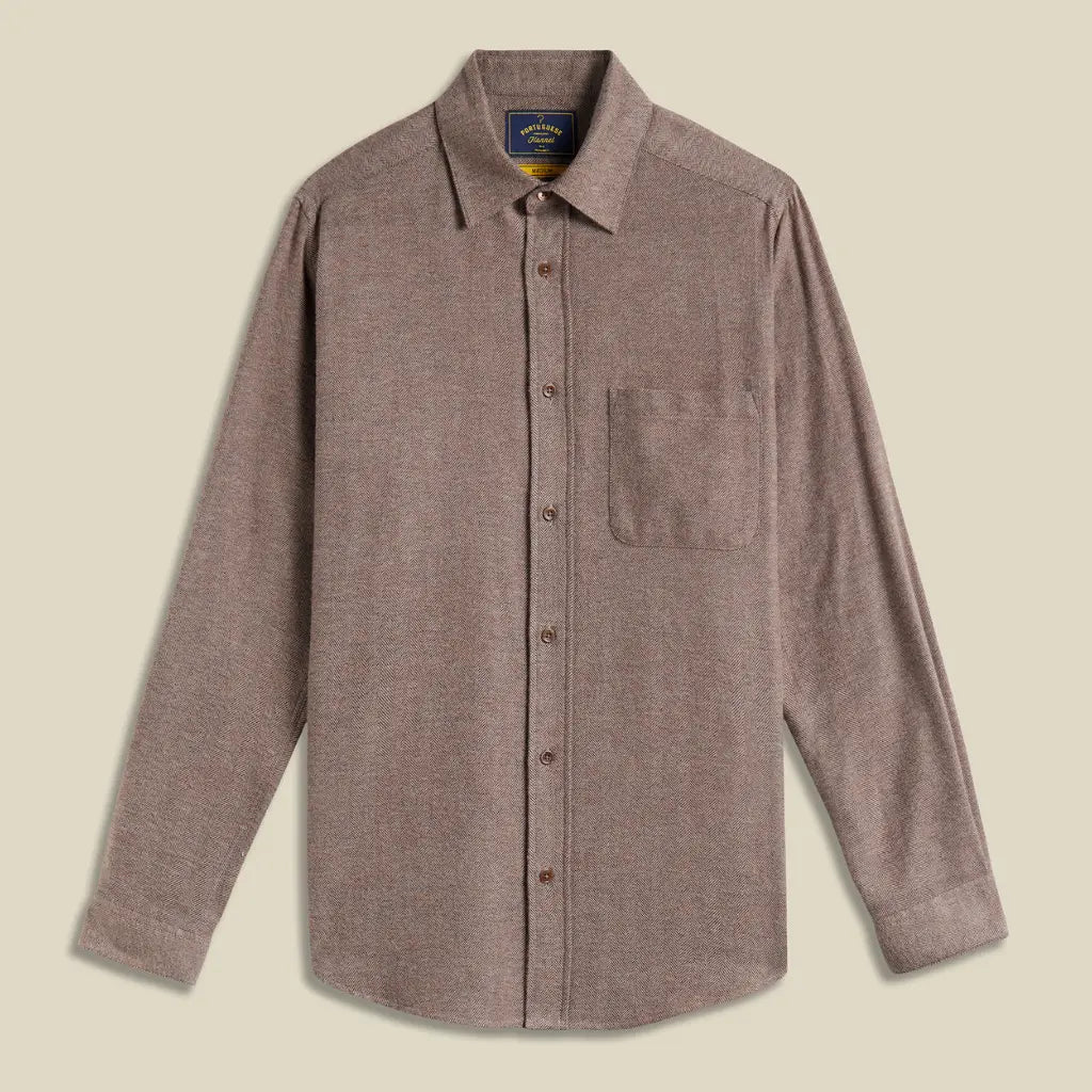 PORTUGUESE FLANNEL -  CHEMISE ESPIGA BROWN -  Klubb