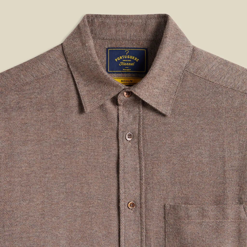 PORTUGUESE FLANNEL -  CHEMISE ESPIGA BROWN -  Klubb