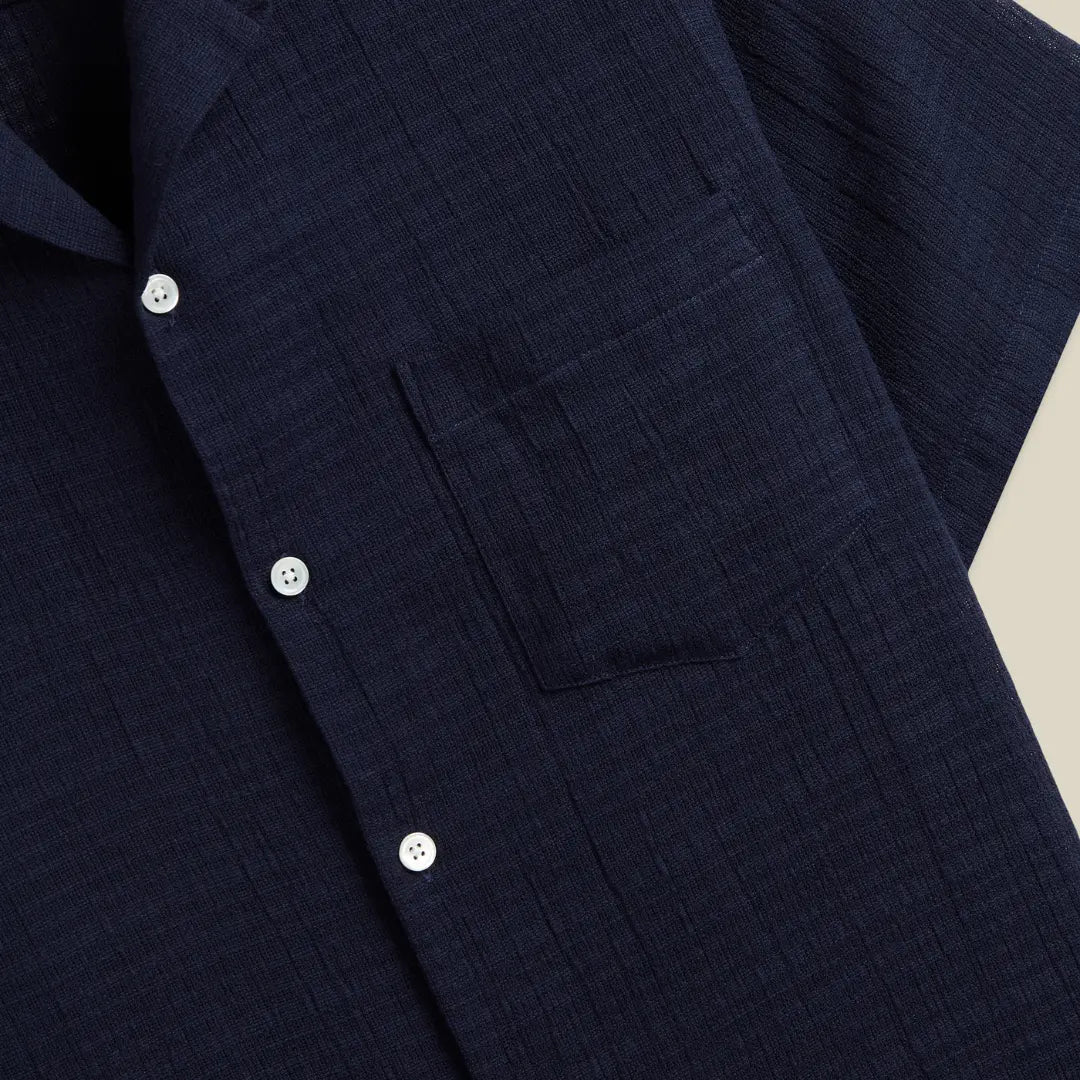 Chemise Grain - Navy - Portuguese Flannel - détail 3
