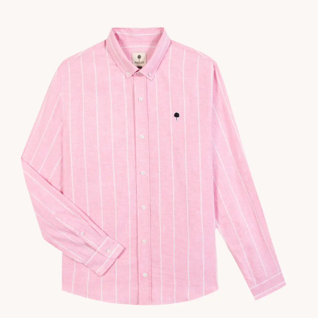 Chemise Ivoy Lin - Rose et Blanc - Faguo