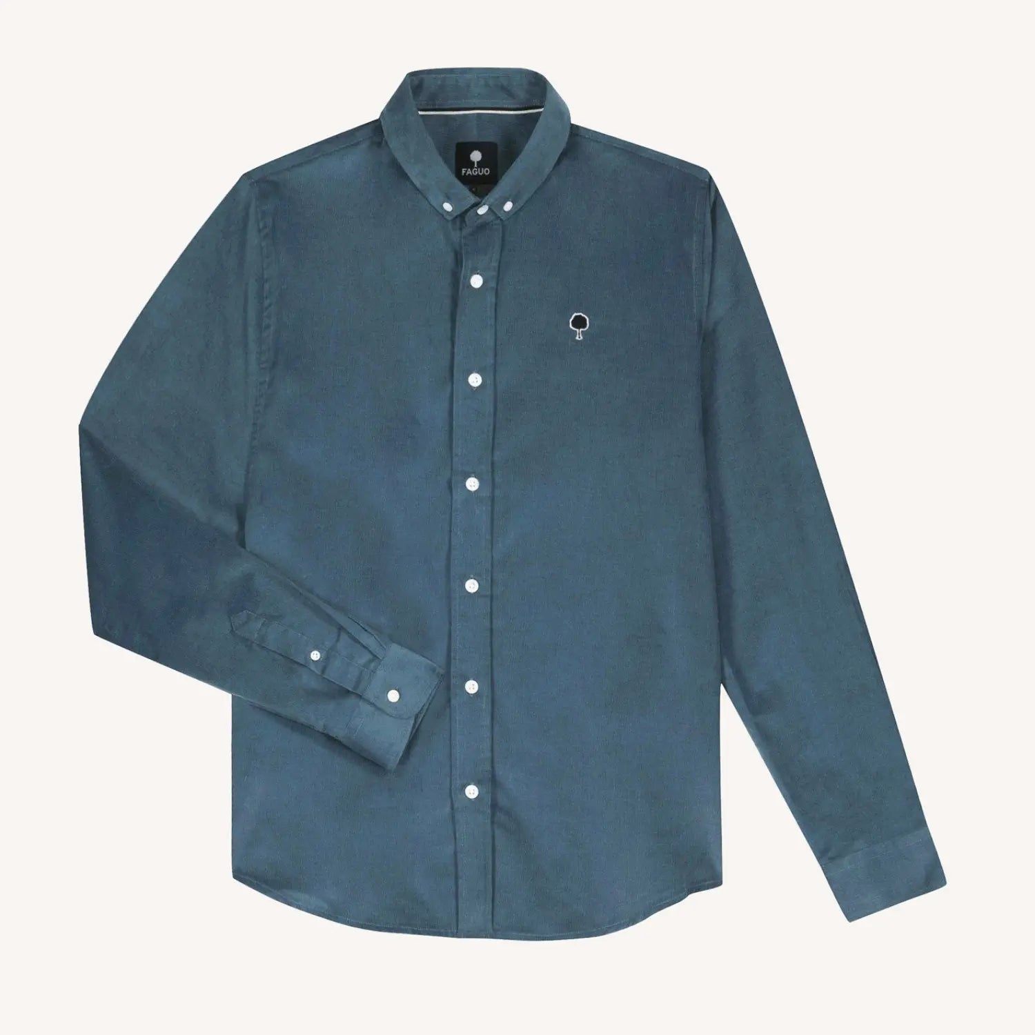 FAGUO -  CHEMISE IVOY VELOURS BLEU -  Klubb