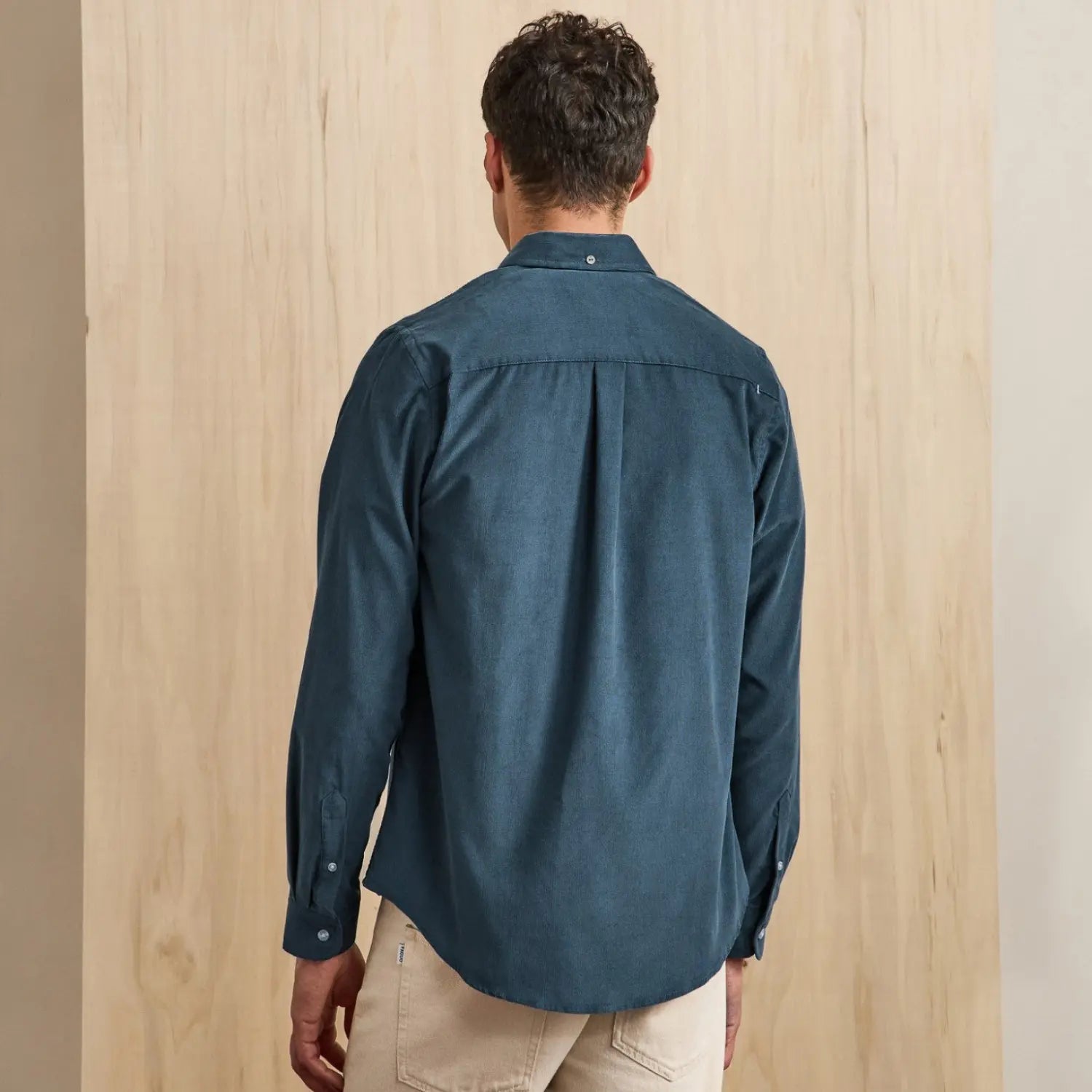 FAGUO -  CHEMISE IVOY VELOURS BLEU -  Klubb
