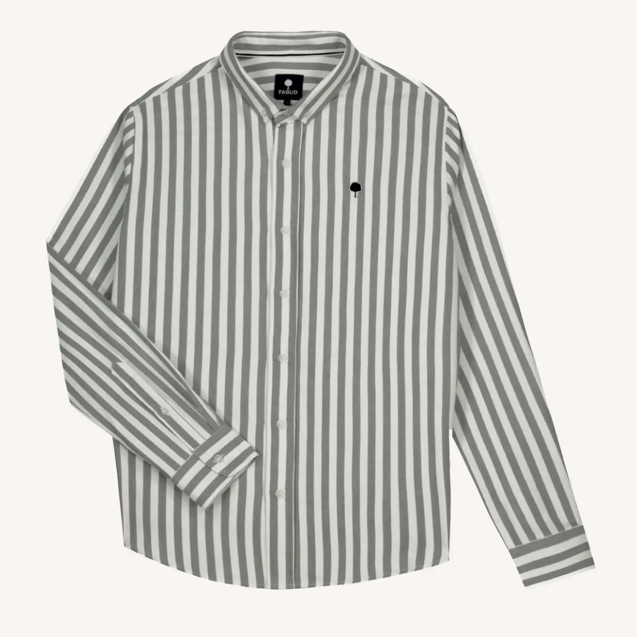 FAGUO -  CHEMISE IVOY VERT FONCÉ & ÉCRU -  Klubb