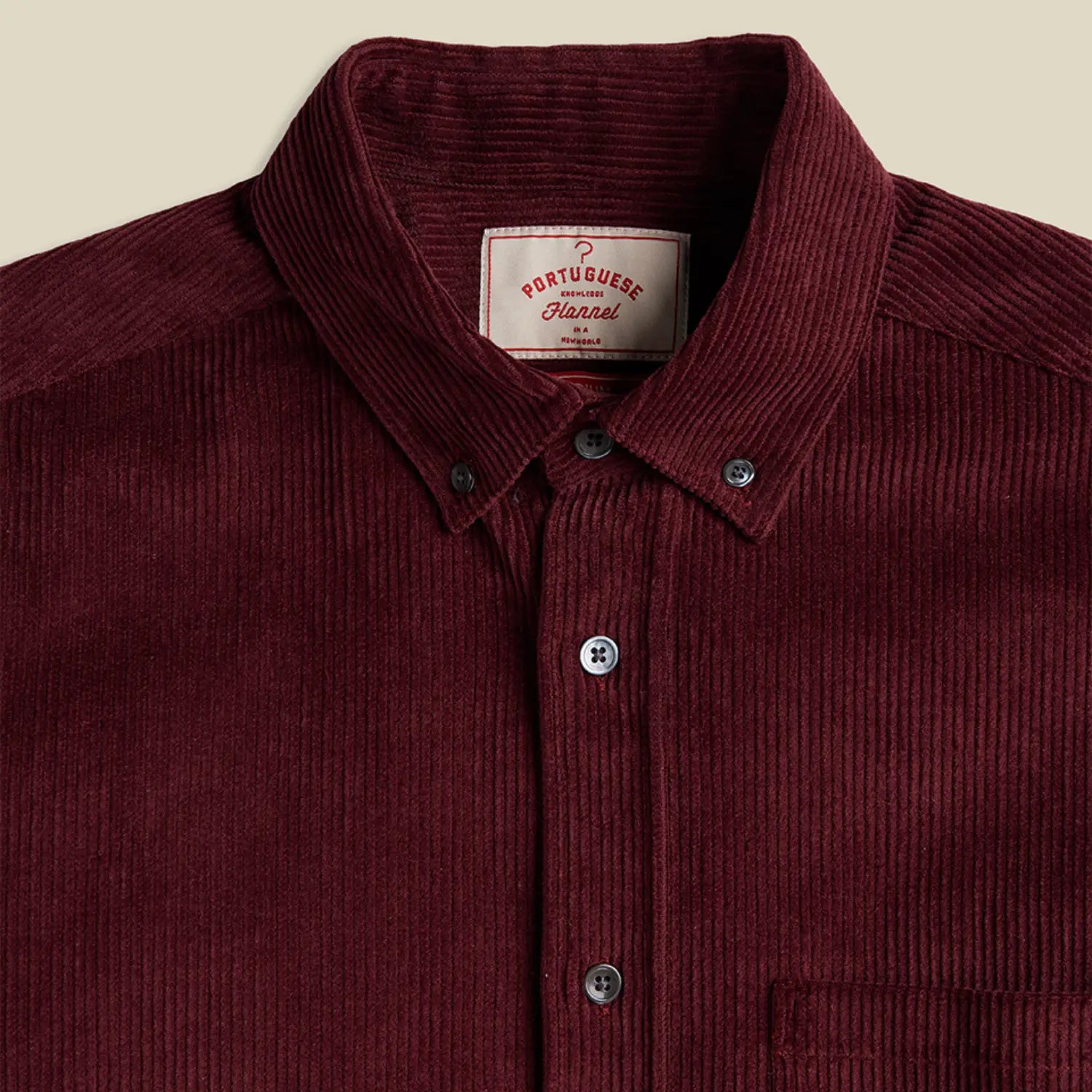 PORTUGUESE FLANNEL -  CHEMISE LOBO BORDEAUX -  Klubb