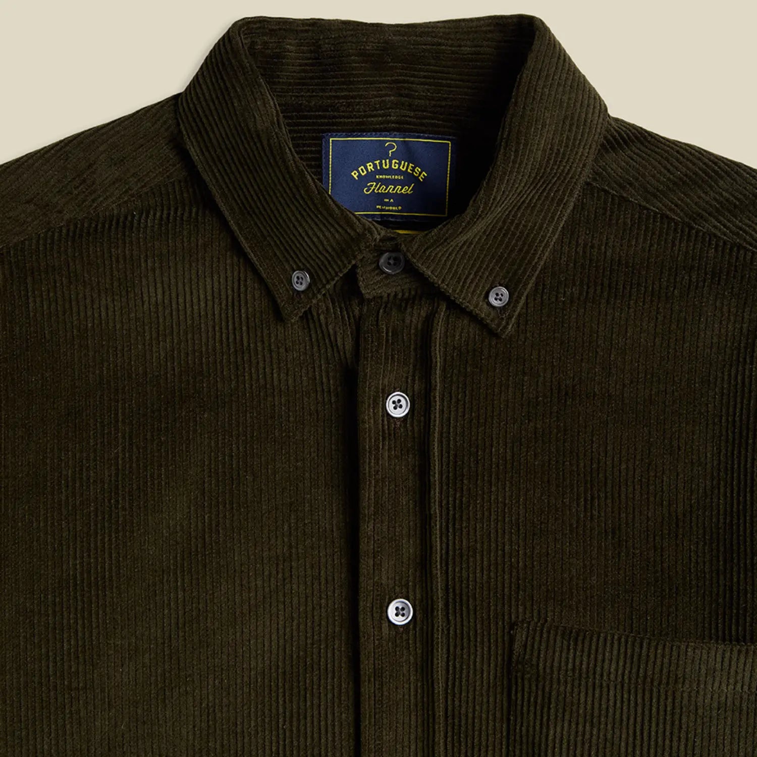 PORTUGUESE FLANNEL -  CHEMISE LOBO OLIVE -  Klubb