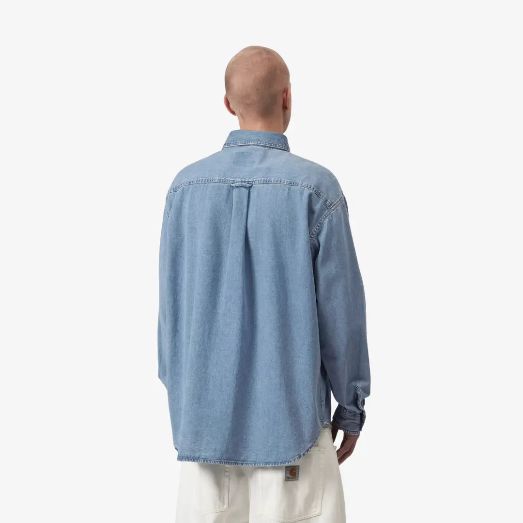 CHEMISE LUCAS - BLUE BLEACHED