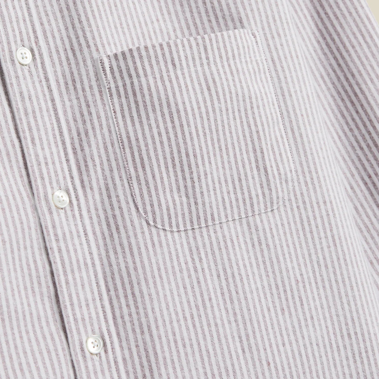 CHEMISE OXFORD BRUSHED STRIPE - BORDEAUX PORTUGUESE FLANNEL -  Klubb