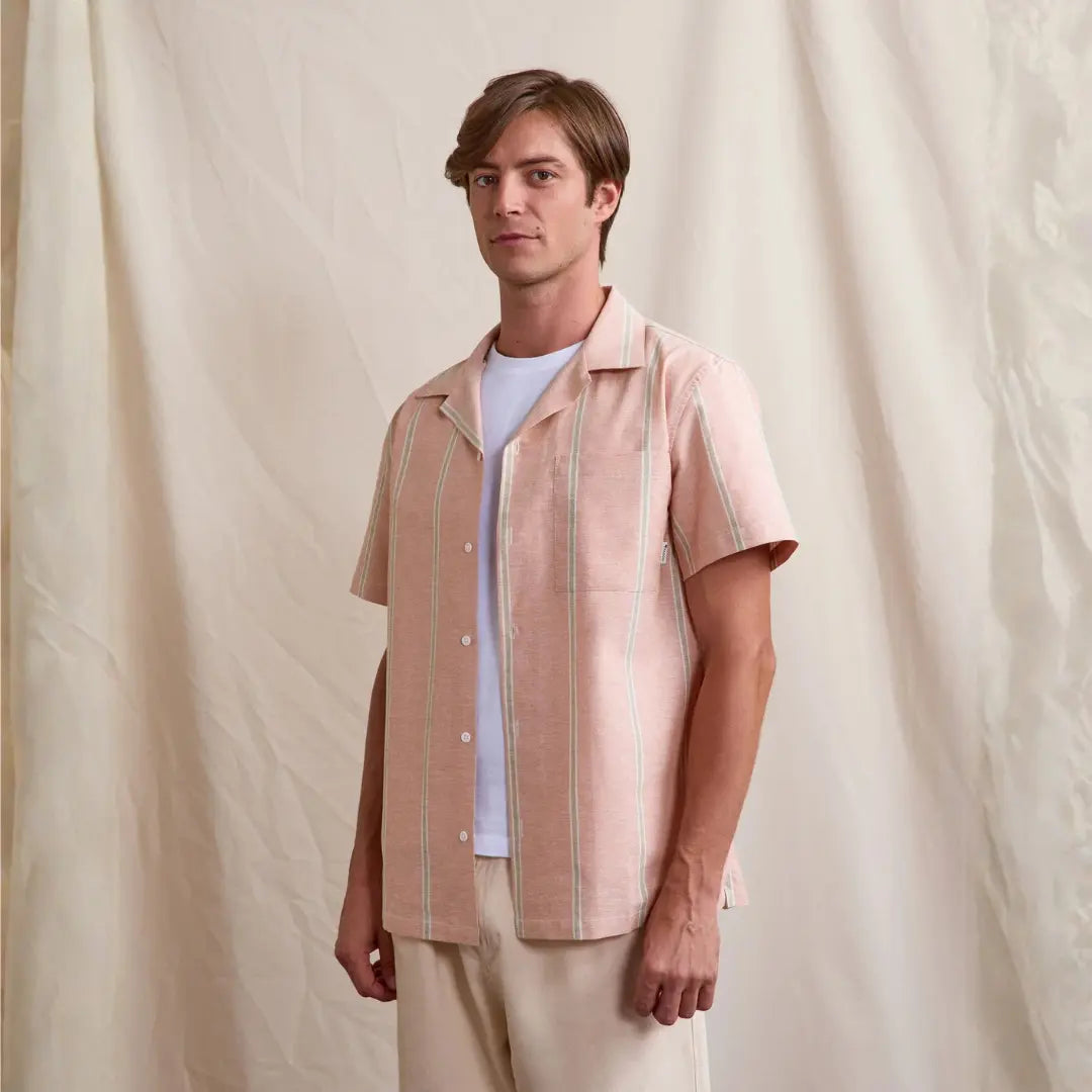 Chemise Paiolive - Brique et Écru - Faguo - détail 2