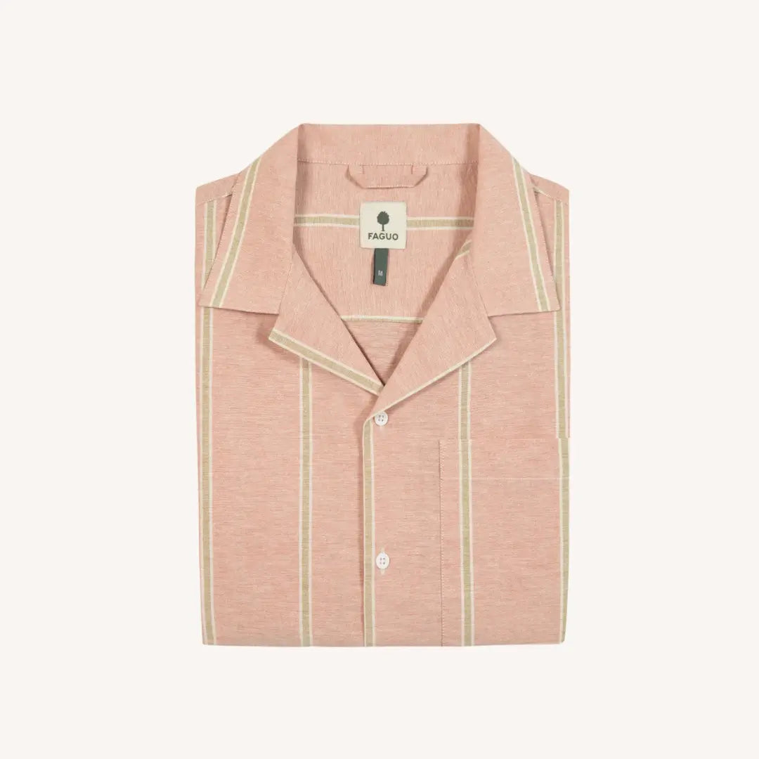 Chemise Paiolive - Brique et Écru - Faguo - détail 5